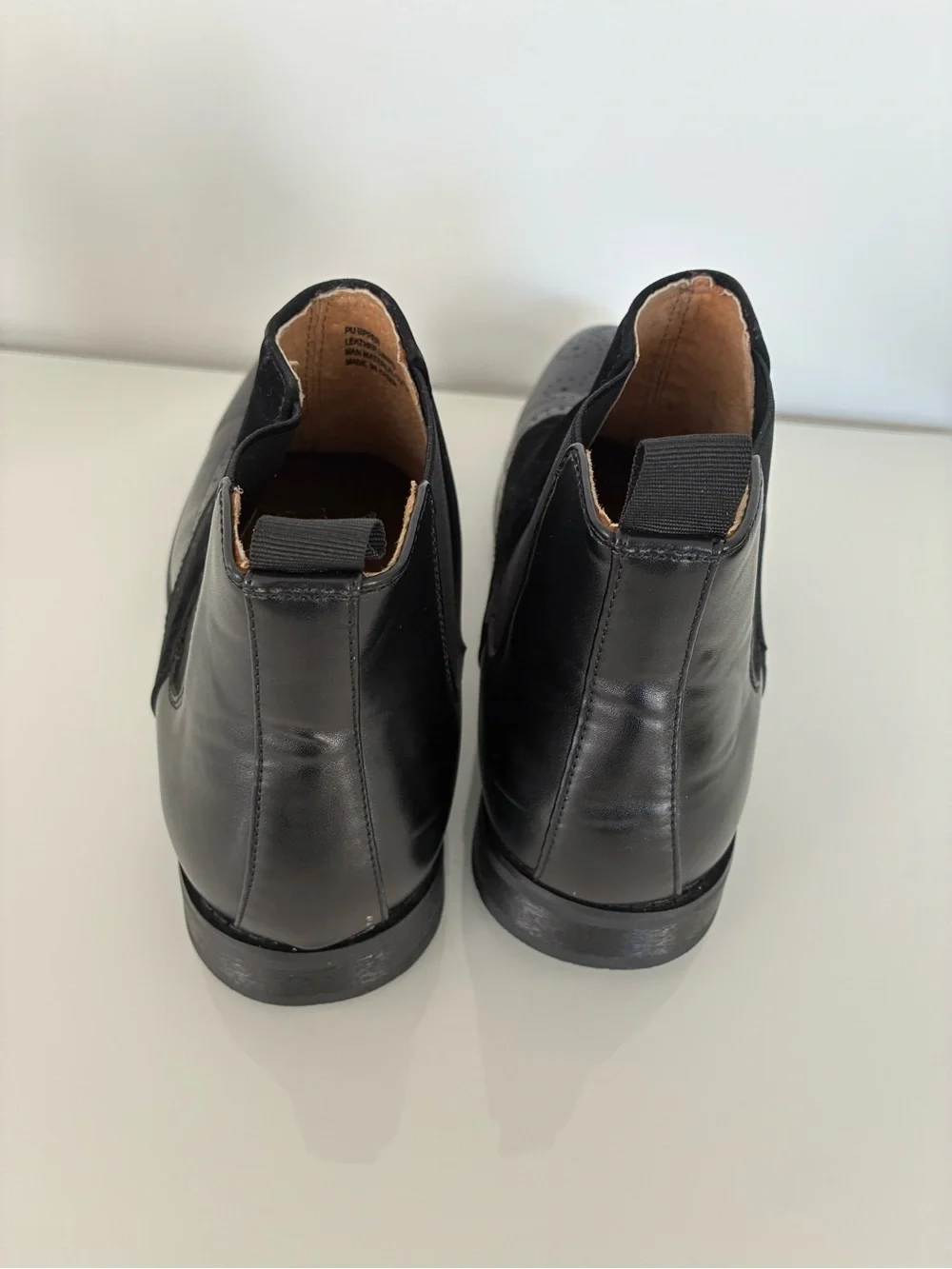 Gino Vitale Mens Black Wingtip Brogue Two-Tone Chelsea Boots Size 11